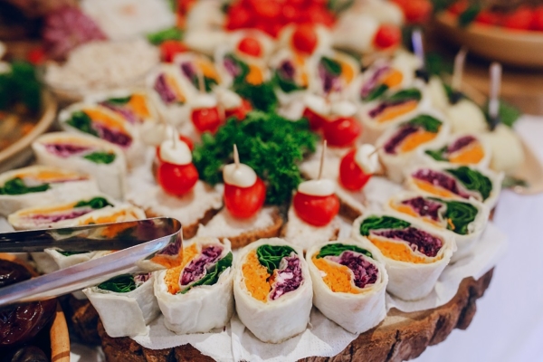 wedding reception food decoration